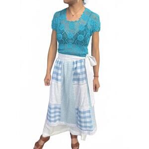 Vintage 26' Boho Patchwork Maxi Skirt – Hippie Style